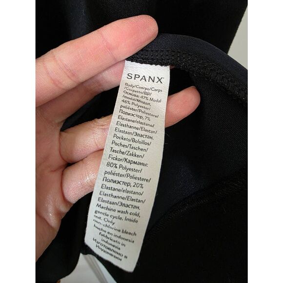 SPANX AIR ESSENTIALS MOCK NECK DRESS XL Black $128 - Picture 4 of 8